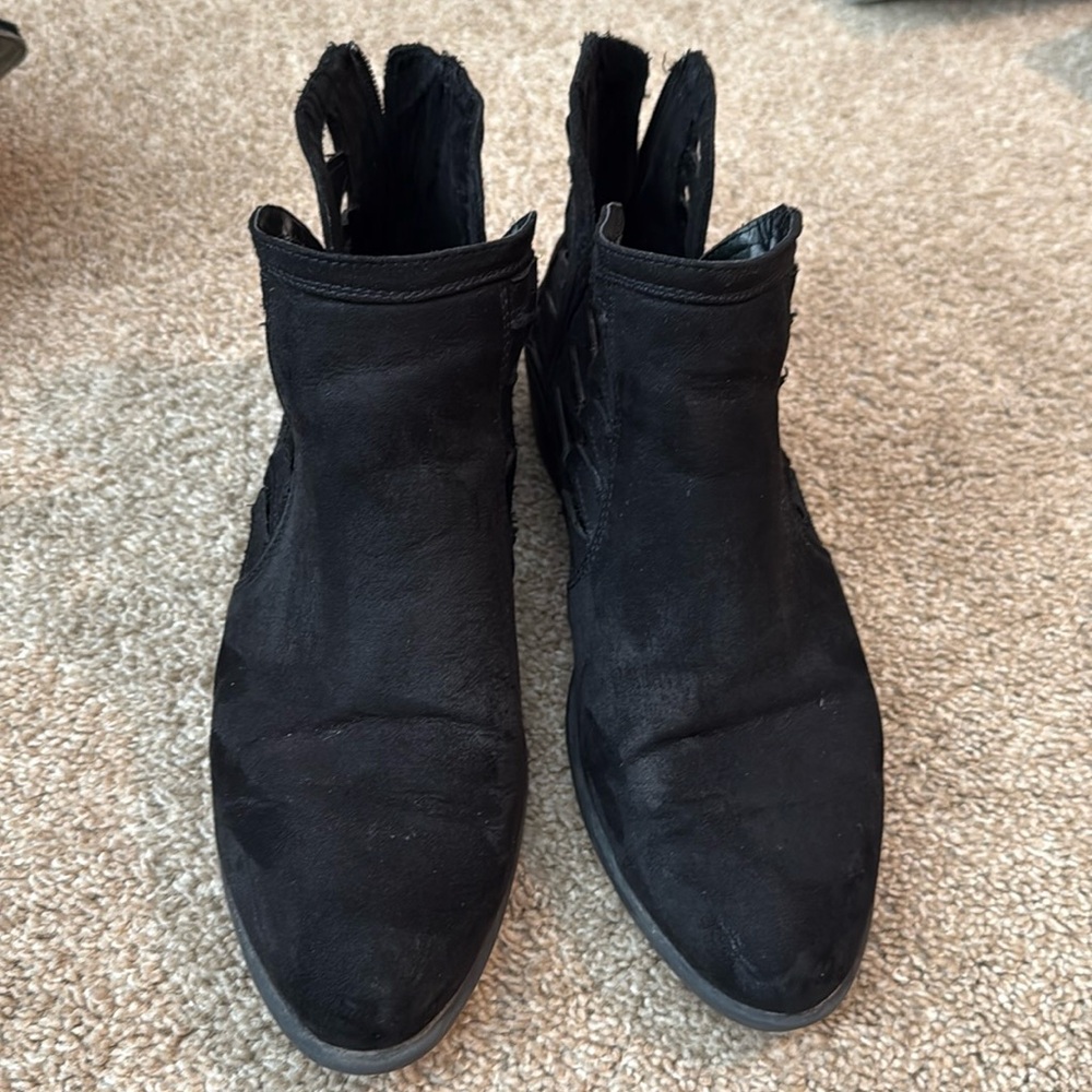 Bamboo’s Black suede booties